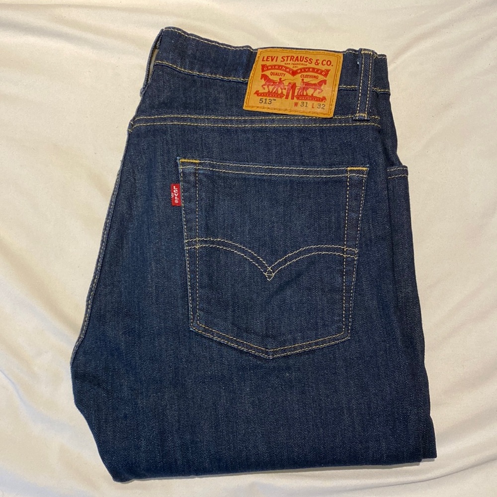 Men’s Levi Jeans - 513 - W 31”;  L 32” - Dark Blue
